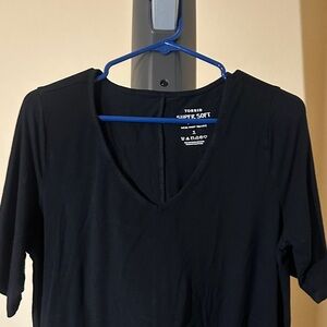 Torrid Super Soft Black V-Neck Top